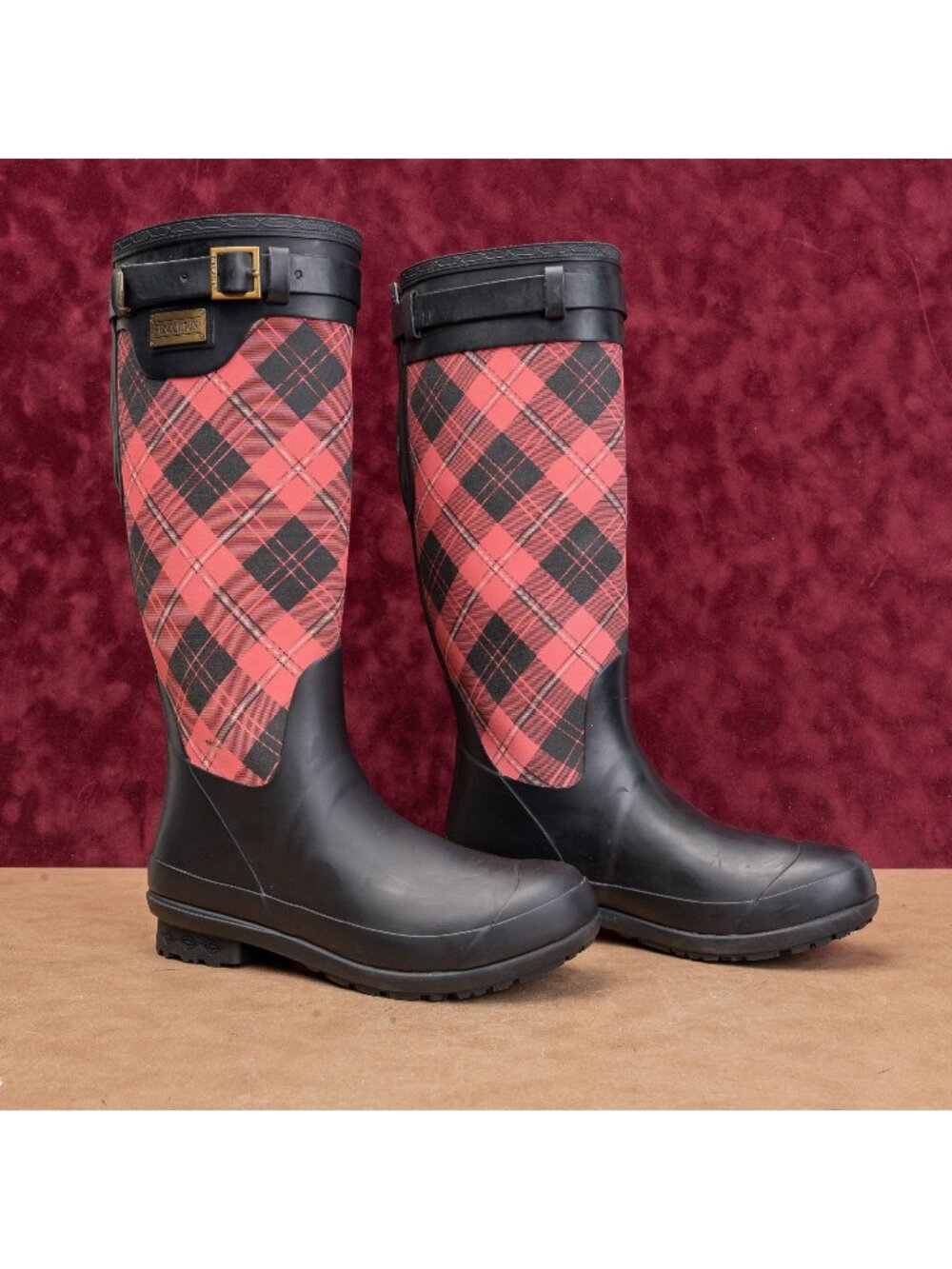 Pendleton Women Woolen Mills Plain Farm Barn Black Wellies Rain Boots 9US EUR40